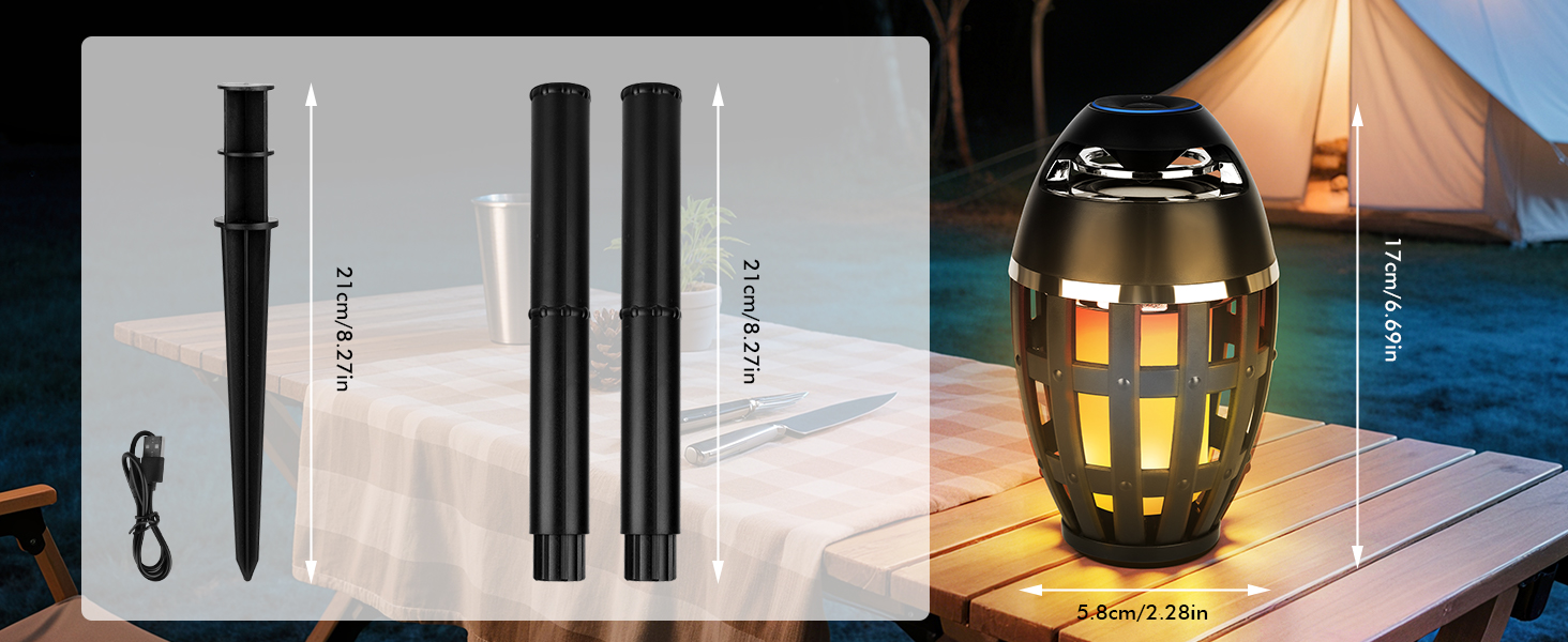 Outdoor Bluetooth Flame Speakers