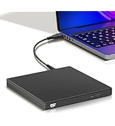 YAODHAOD External CD DVD Drive, USB 2.0 Portable Optical Disc Drive, CD RW Reader DVD Player for ...