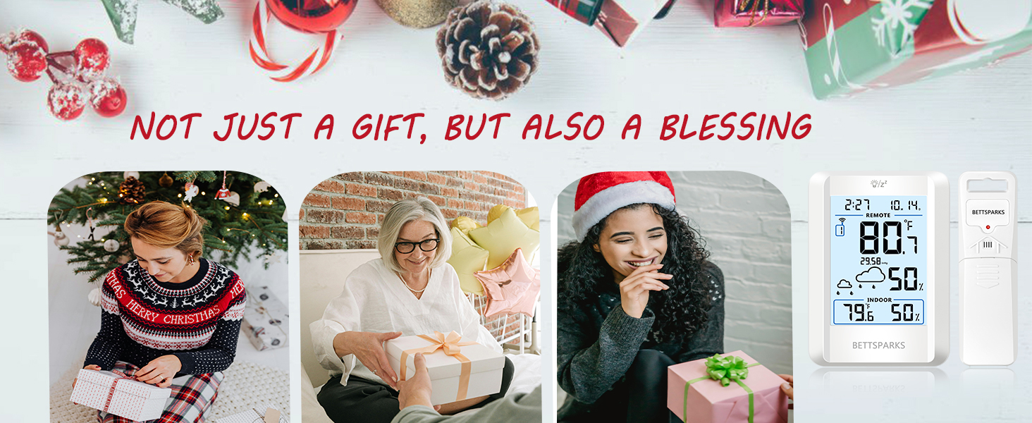 Christmas gift indoor outdoor thermometer