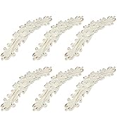 Pastlla 6Pcs 5" Hole to Hole Euro Rose Decorative Cabinet Pull Handles Ivory Vintage Kitchen Zinc...