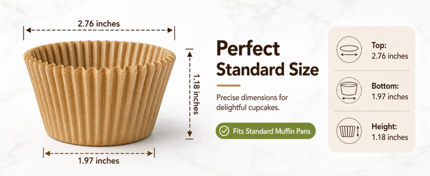 200 standard cupcake liners