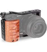 Leftfoto Upgrade Metal Cage with Wood Handle for Sony Alpha ZV-E10 Video Shooting Accessories, Co...