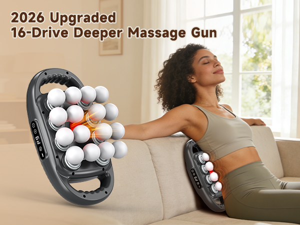 16 Head Massage Gun Deep Tissue,Percussion Massager Back Massager,Neck Massager,Massage Tools