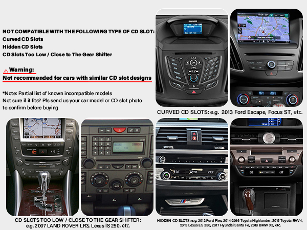 CD Slot Mount for CarPlay Screen