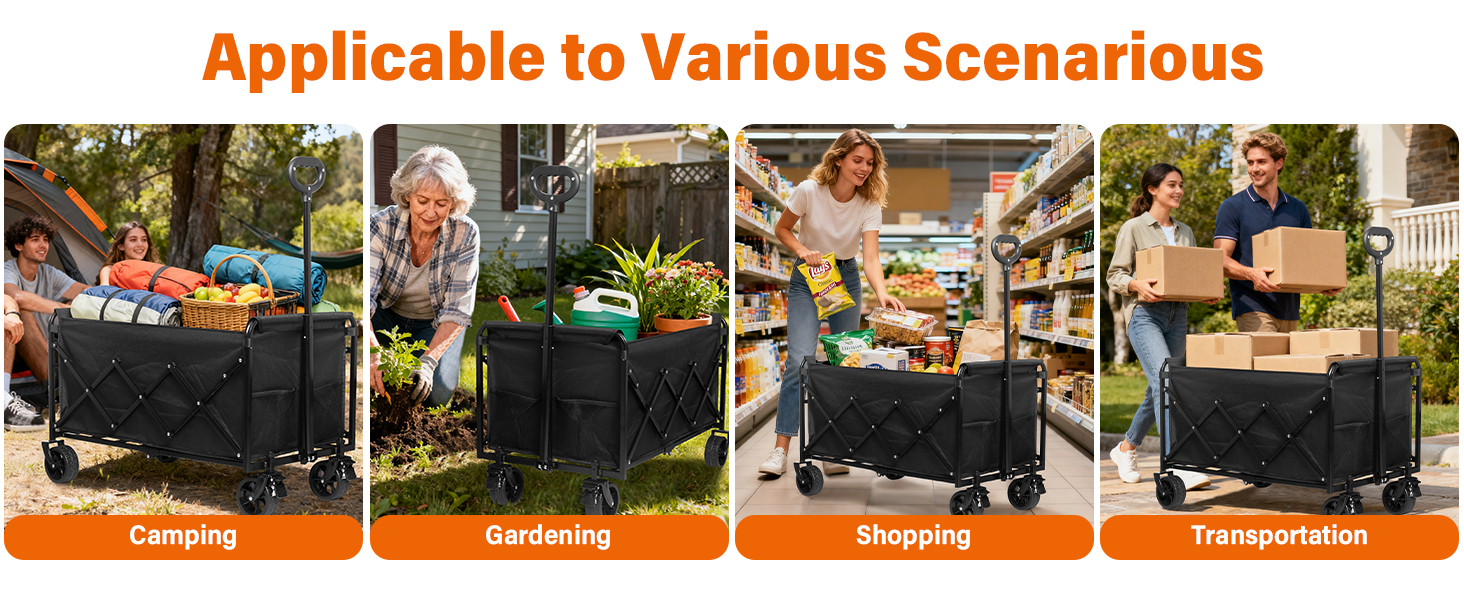 collapsible wagon portable,utility foldable wagon,outdoor wagon,family grocery wagon,apartment wagon