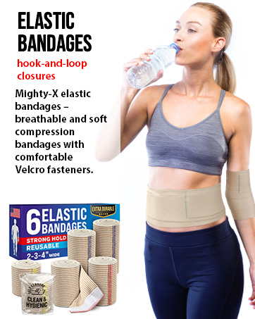 Elastic bandages velcro hook-and-loop closures