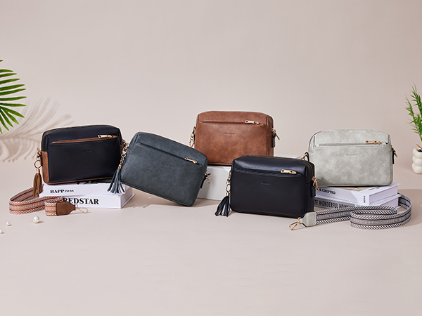 Triple Zip Small Crossbody Bag