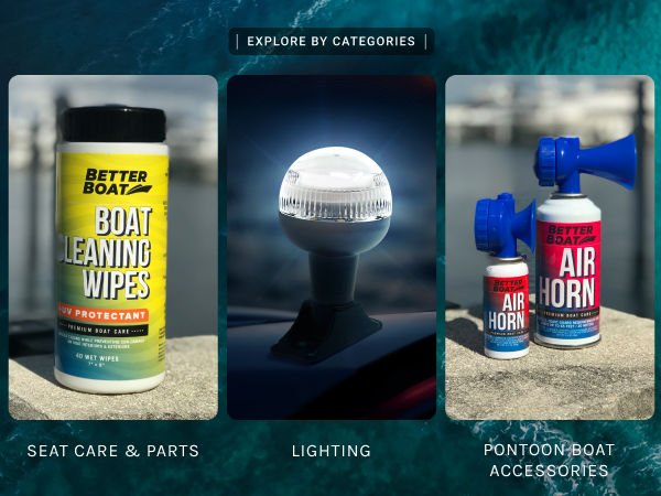boat wipes, boat navigation lights, boat air horn