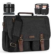 RAINSMORE Messenger Bag for Men 15.6 Inch Laptop Bag Water-resistant Canvas Briefcase Computer Sa...