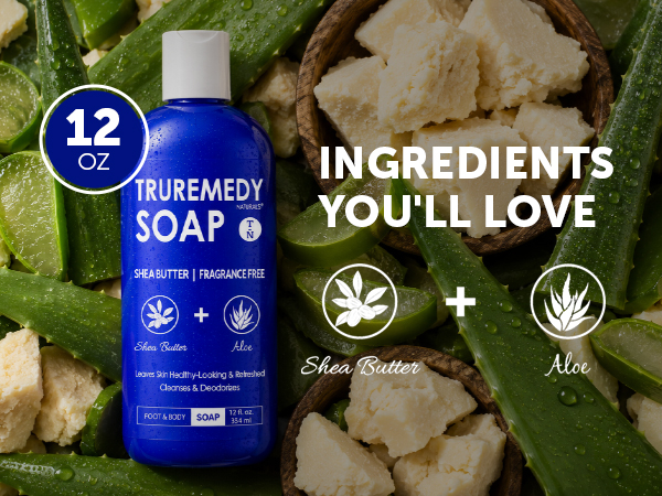 Truremedy Body Wash Shea Butter + Aloe Fragrance Free