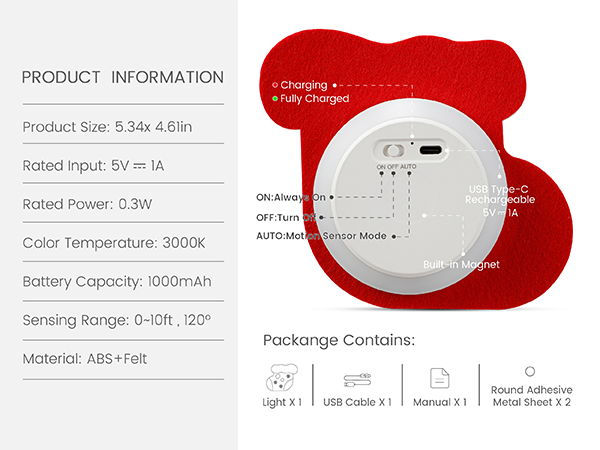 Christmas Stocking Motion Sensor Night Light