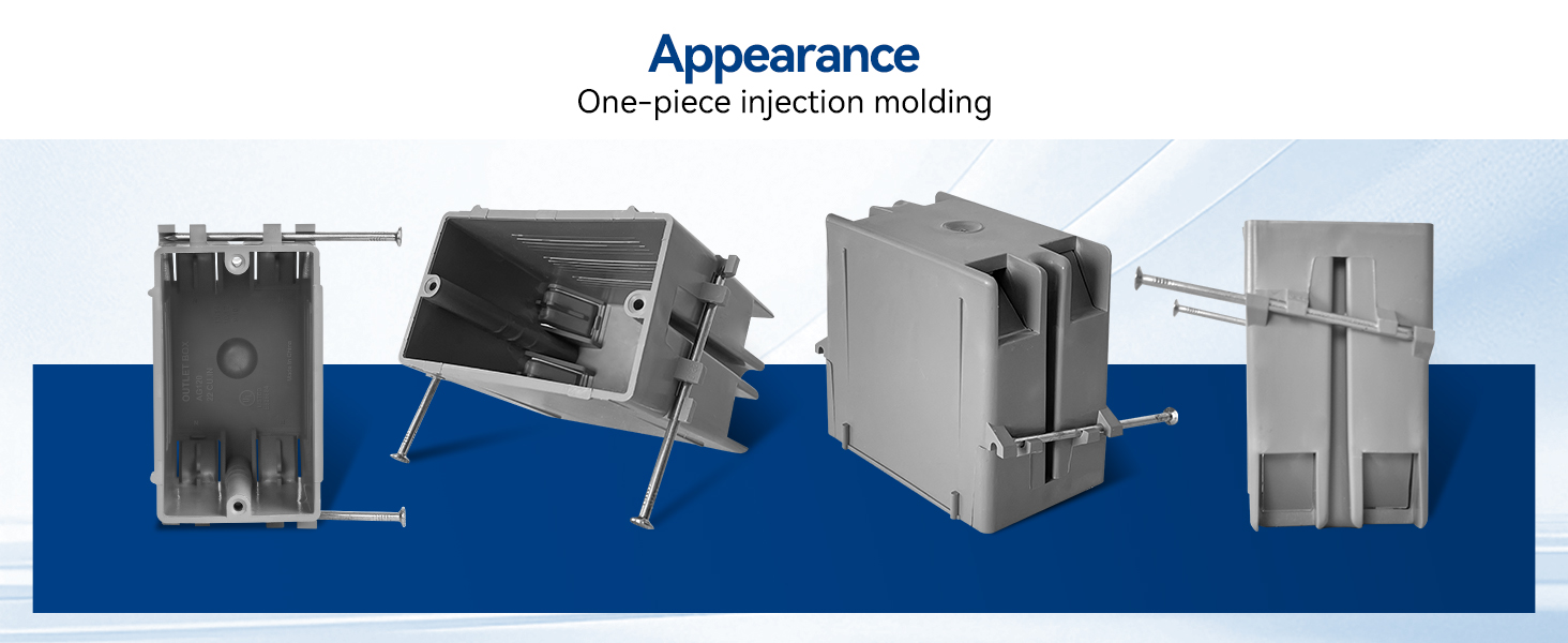 1 gang new work outlet box appearance