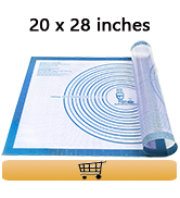 Nonstick Silicone Pastry Baking Mat Large with Measurements 16''By 24'' for Silicone Baking Mat, ...