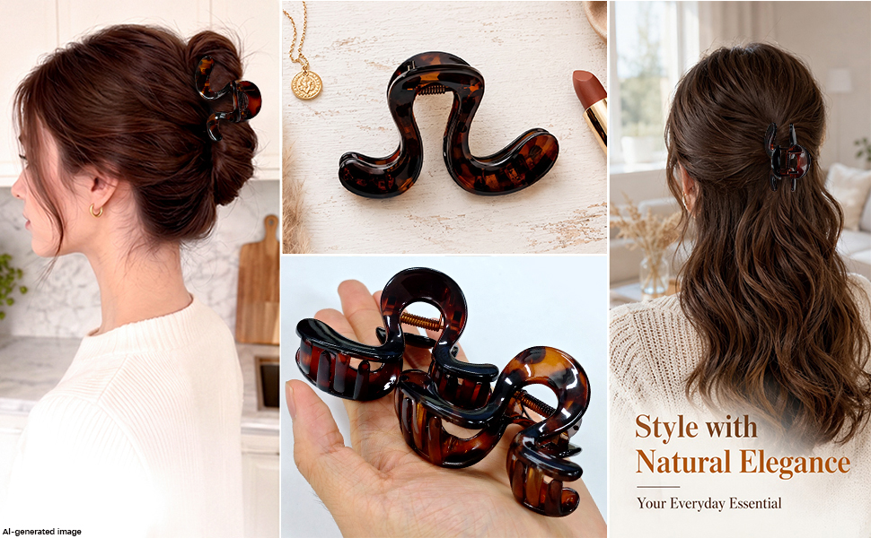 nonslip claw clips for thick hair