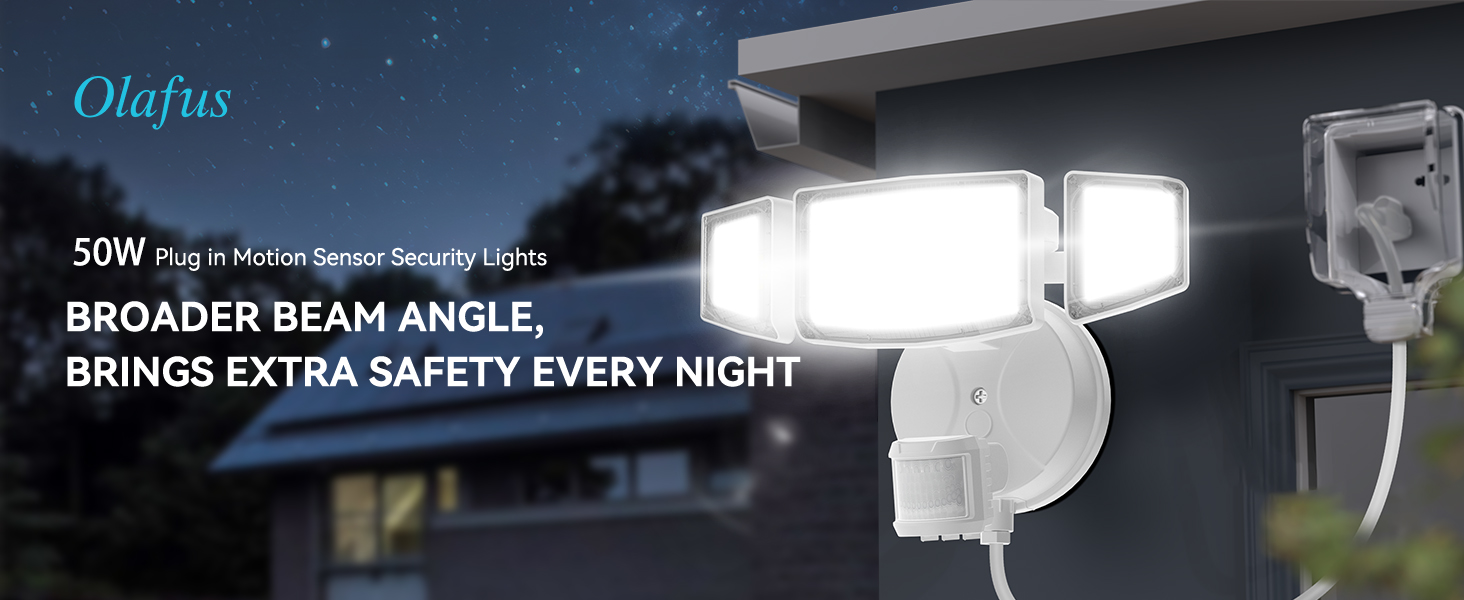 Plug in Motion Sensor Flood Lights