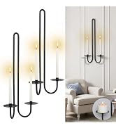 Aimto Wall Sconce Candle Holder Metal Hanging Wall Decorations for Home,Living Room, Bathroom, Di...