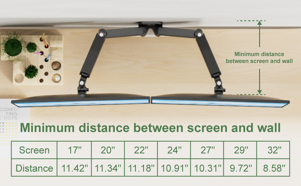 double monitor wall mount