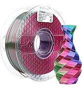 AMOLEN 3D Printer Filament Triple Color Silk PLA Filament 1.75mm, Red Green Blue 3D Printing Fila...