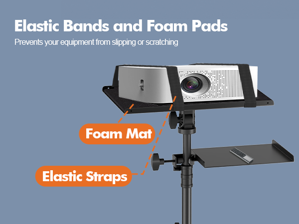 Elastic Bands and Foam Pads Prevents your equipment from slipping or scratching