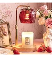Candeldo Candle Warmer Lamp with Timer: Strawberry Shortcake Candle Warming Lamp with 2 Bulbs Hei...