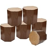 PH PandaHall 6 Pack Tree Stump Gift Box 11.8 Inch Paper Storage Boxes Western Cowboy Party Decora...