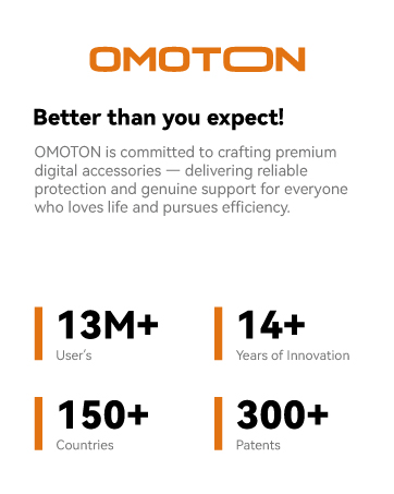 OMOTON premium digital accessories brand trust statistics