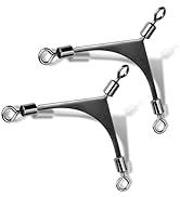FishTrip 3 Way Swivel Fishing - 15pcs 3way Rolling Swivels Fishing Tackle Stainless Steel for Fis...