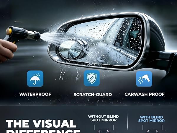 2 pcs Blind Spot Mirrors silver