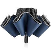 G4Free 54 Inch Large Double Layer Inverted Umbrella, 12 Ribs Compact Windproof Automatic Folding ...