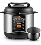 COMFEE’ 7-in-1 Small Electric Pressure Cooker, Slow Cooker, Steamer, Sauté, Sous Vide, Warmer, Mu...