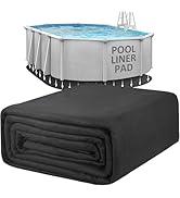 POOLHACKER 10' x 15' Oval Pool Liners for Above Ground Swimming Pools, Durable Geotextile Materia...