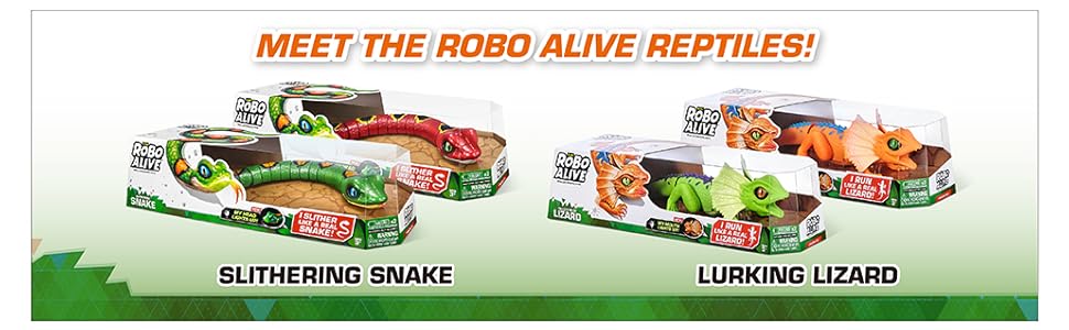 Robo Alive Lurking Lizard AND Snake Series 3