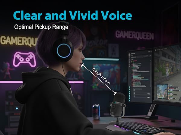 Optimal pickup range, clear and vivid voice