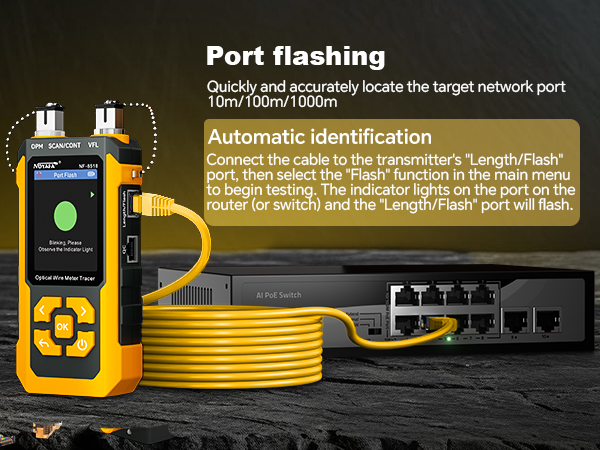 NF-8518 Network Cable Tester with Optical Power Meter, Ethernet Cable Tester
