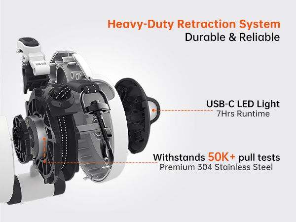 16Ft Retractable Dog Leash with LED Light, Heavy Duty Dog Leash