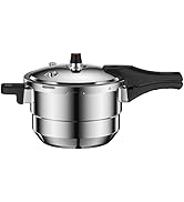 80Kpa Pressure Cooker Stainless Steel 8L Large Capacity, Pressure Canner with Steaming Rack Compa...