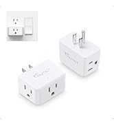 NUTICT Outlet Extender 2 Pack, Multi Plug Wall Outlet with 3 Outlets, 3 Way Plug Extension Outlet...