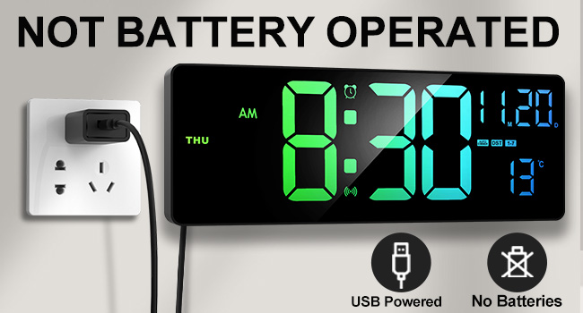 digital clock with temperature