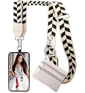 XANGNIER Clip and Go Strap for Phone with Wallet Crossbody, Phone Strap with Zippered Wallet, Adj...