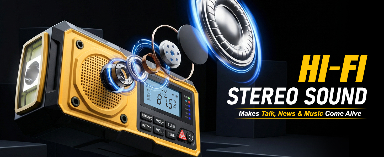 emergency radio; weather radio; hand crank radio; NOAA weather radio; emergency weather radio