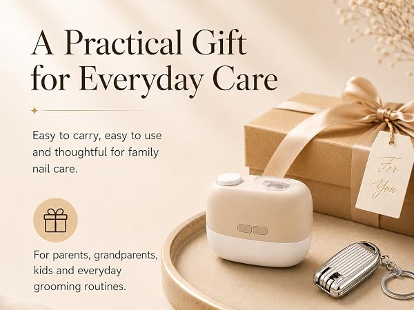 Easy to carry, easy to use and thoughtful for family nail care.