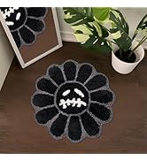 Shovagy Trippy Happy Face Rug Cool Gothic Skull Bathroom Rugs Horror Goth Ghost Smile Face Bath R...
