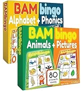 Alphabet and Phonics Bingo - ABC Learning Letter Recognition and CVC Words with Pictures - Phonic...