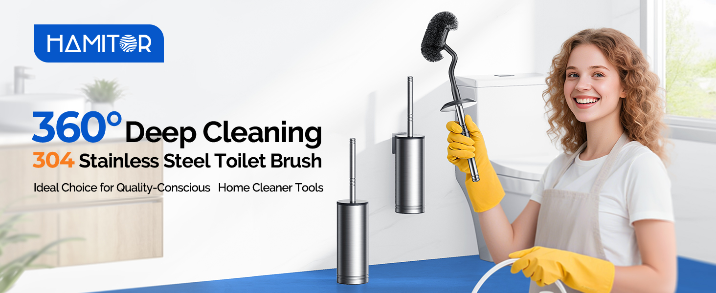 stainless steel toilet brush
