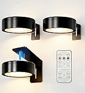 JKHTBDM 3 Pack Picture Lights for Wall, 2000mAh Battery Operated Lights with 3 Color Temps &amp; 12 R...