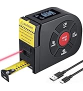 BINTA 2-in-1 Laser Tape Measure 164Ft/50M Laser Measurement Tool, 16.5Ft/5M Measuring Tape with L...