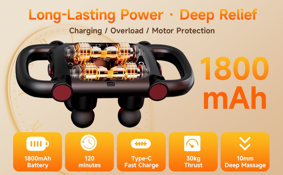 6-Head Massage Gun Set, Deep Tissue Percussion Massager