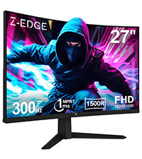 Z-Edge 27 inch Curved Gaming Monitor, FHD 1080P 300Hz 280Hz 240Hz Curved Monitor 1500R Computer Moni...