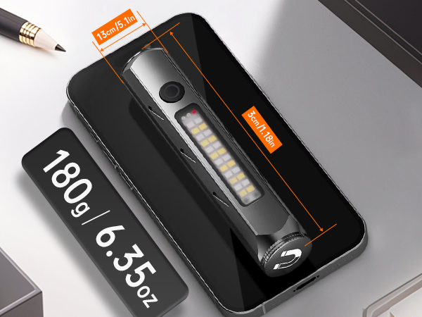 Weighing only 180g and measuring 1.18in in length, it&amp;#39;s lighter and smaller than your IPHONE!