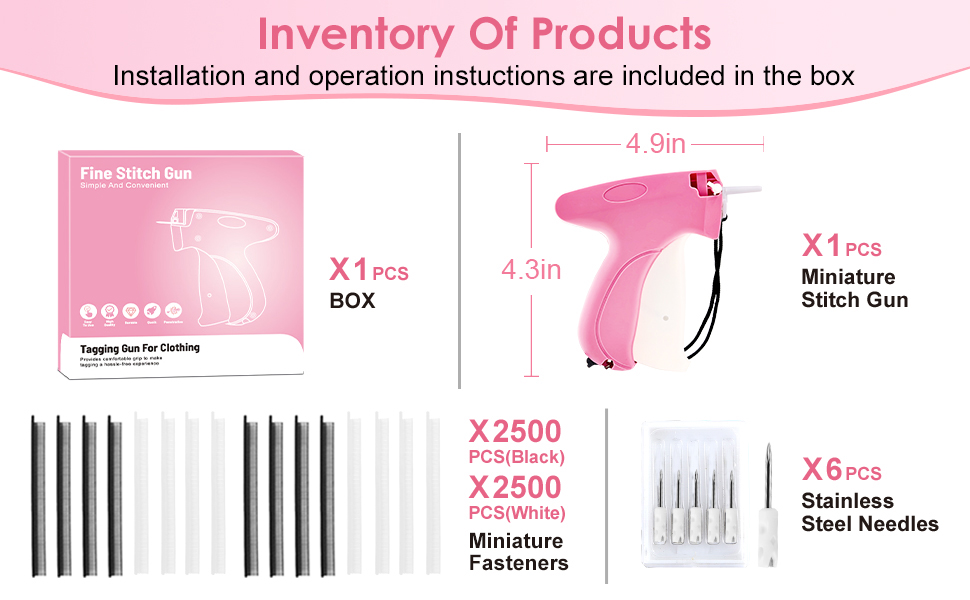 Stitch Gun for Clothes Mini Tagging Gun for Clothing